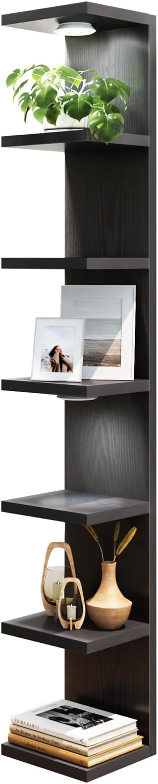 Fixwal 7 Tier Wall Shelf with LED Lights Lack Shelf by Fixwal