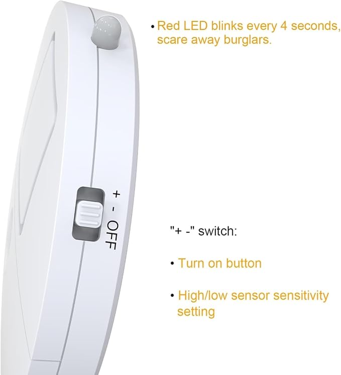 EVA LOGIK Modern Ultra-Thin Window Alarm with Loud 120dB Sound and Vibration Sensors Compatible with Virtually Any Window, Glass Break Alarm Perfect for Home, Office, Dorm Room- 8 Pack