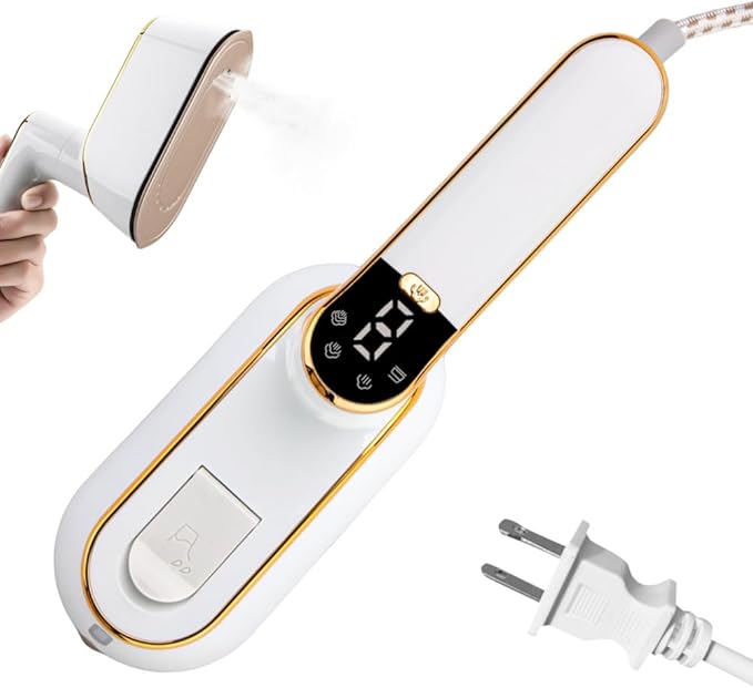 Steamer Iron,3-speed Adjustment Electric Ironing Machine 180° Rotatable Wet & Dry for Powerful Clothes Wrinkle Removal