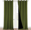 NICETOWN 100% Blackout Blinds, Olive Green, Laundry Room Decor Window Treatment by NICETOWN