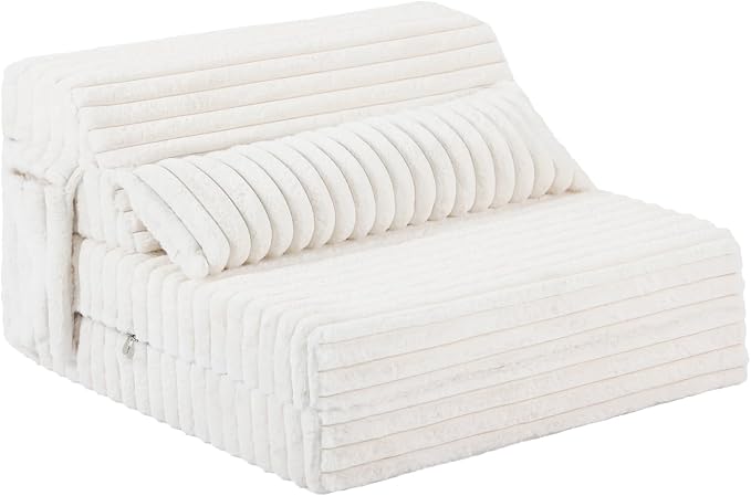 Folding Sofa Bed Twin Size, Convertible Sleeper Chair Mattress by TiitaHome