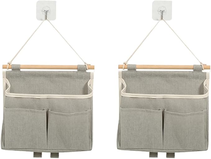 2 Pcs Hanging Organizer with Pockets Waterproof Over The Door Closet Pouch by Alunsito
