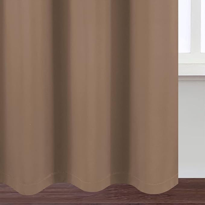 100% Blackout Curtains 40 x 84 Inch/Cappuccino Curtains 2 Panels - Image 9