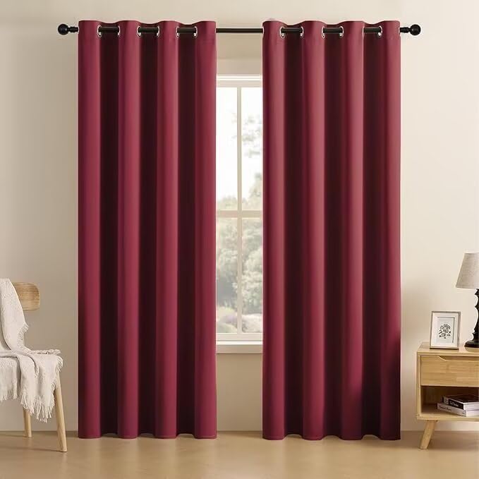Joydeco Blackout Curtains for Bedroom 84 inch Long 2 Panels, Thermal Insulated by JOYDECO