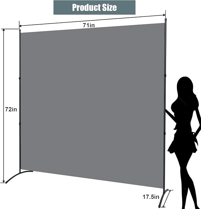 Room Divider Folding Privacy Screens, 6FT Tall Divider - Image 5