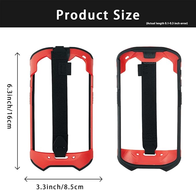 Protective Cover Bumper Case Rugged Boot with Hand Strap for Zebra TC51 TC510K TC52 TC56 TC57 (Red)