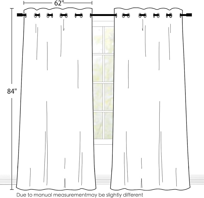 SimpleHome Ombre Navy Blue to Grey White Curtains - Image 3