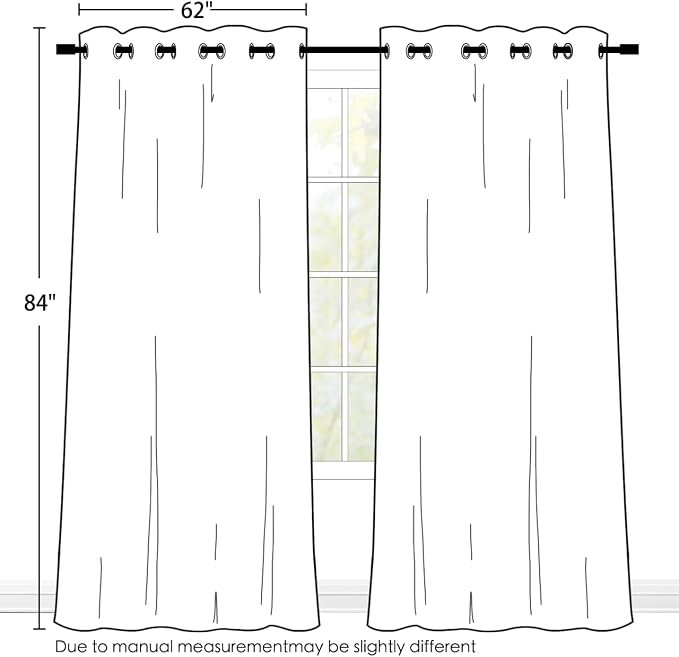 SimpleHome Ombre Gradient Black White to Gray Curtains - Image 2