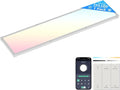 AIKVSXER 1 Pack 1x4 FT LED Flat Panel Light Surface Mount, with Wireless Switch & App Control, Night Mode, 50W 5500LM, 3000K/4000K/6500K, Ultra-Thin LED Light for Office Home,120-277V - White