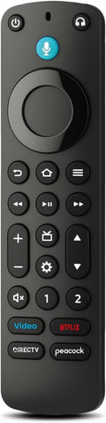IDGPUW Replacement Remote Control for Fire Smart TV, Backlit Buttons, Remote Finder, Compatible with Insignia, Toshiba, Amazon Fire Smart TVs