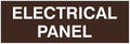 All Quality Basic Electrical Panel Sign - Fire Regulation Safety Compliance Sign - Dark Brown - Medium (1 Pack)