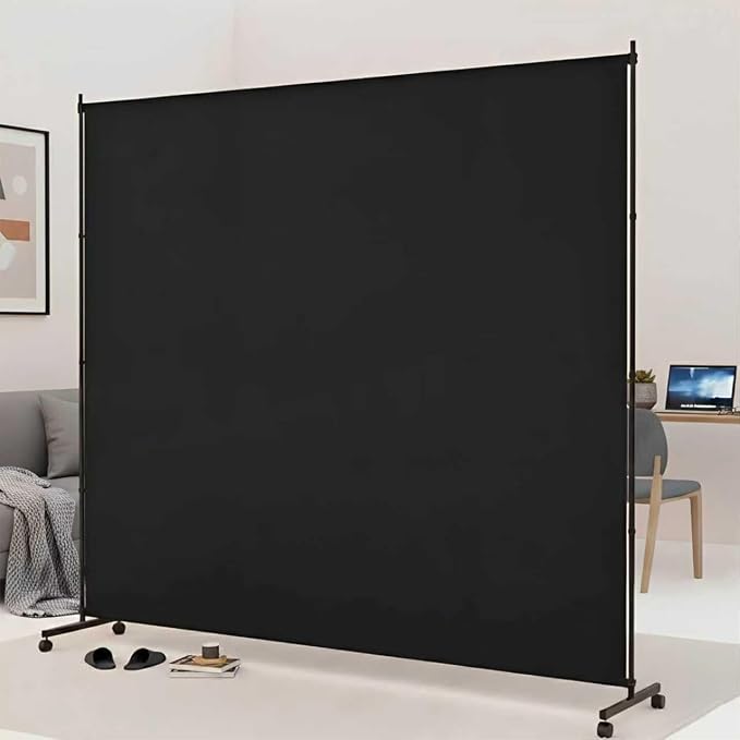 Large Single Panel Room Divider, Thickened Fabric Partition Wall by Unknown