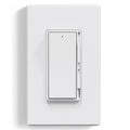 ELEGRP Digital Dimmer Light Switch for 300W Dimmable LED/CFL Lights and 600W Incandescent/Halogen, Single Pole/3-Way LED Slide Dimmer Light Switch, Wall Plate Included, UL Listed, 1 Pack, Matte White