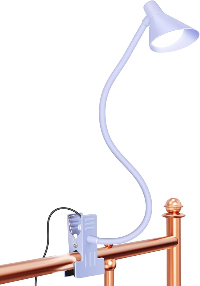 LiFMIRA Desk Lamp Clip on Lamp for Bed, LED Reading Light for Bed Purple | 3 by LiFMIRA