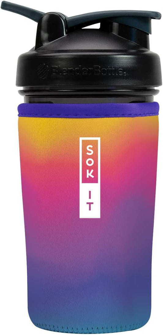 Sok It BotlSok Protein Blender Shaker Bottle Sleeve Insulated Neoprene Cover (Twilight, Fits 24oz Blender)