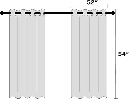 PrinceDeco 100% Blackout Curtains 54" Long for Dining Room Soundproof Window Treatment Drapes for Nursery Thermal Insulated with White Liner Short Textured Grommets Curtains 2 Panels Set,Navy