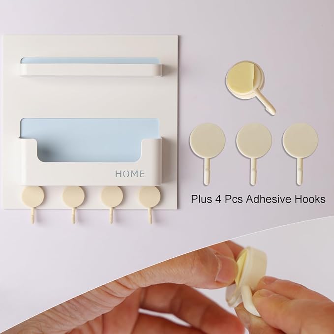 Updated Bedside Shelf Wall Mount Phone Holder Organizer Stick On Adhesive - Image 4