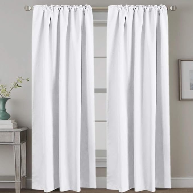H.VERSAILTEX Back Tab White Curtains 102 Inch Long - Image 2