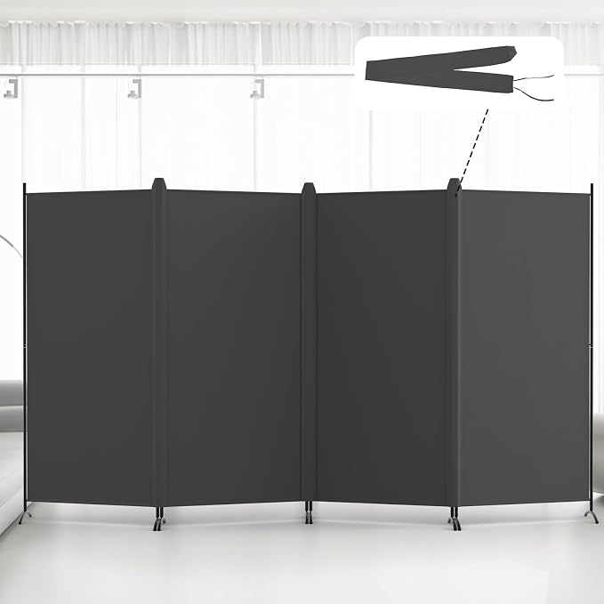 Kokorona 4 Panel Room Divider, 6FT Tall Folding Privacy Screen Wall Dividers by Kokorona