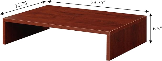 Convenience Concepts Designs2Go Small TV Riser 23.75", for TVs up to 26" - Contemporary TV or Computer Riser for Living Room, Modern Office, Den, Cherry
