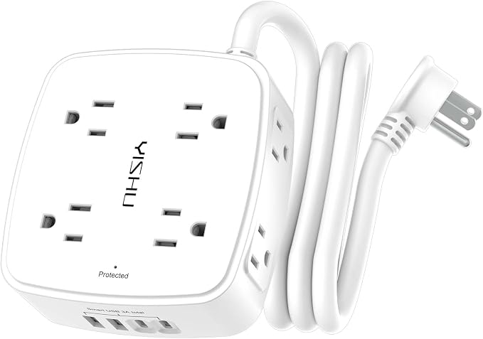 5Ft Surge Protector Power Strip by YISHU