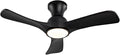 Gaizw 36 Inch Black Ceiling Fans with Lights, Flush Mount Ceiling Fan with Light, Modern Smart Wood Fan Light, 6-Speed Remote Control, Quiet Reversible Motor, Fans for Bedroom Study Room and Garage