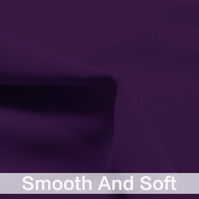 Yakamok Blackout Curtains 38x84 inch Purple Thermal Drapes-Bedroom | 2 panels - Image 4