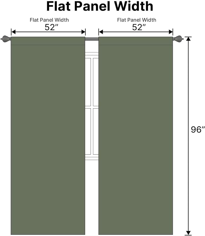 H.VERSAILTEX Blackout Curtains Thermal Insulated Window Treatment Panels Room - Image 7