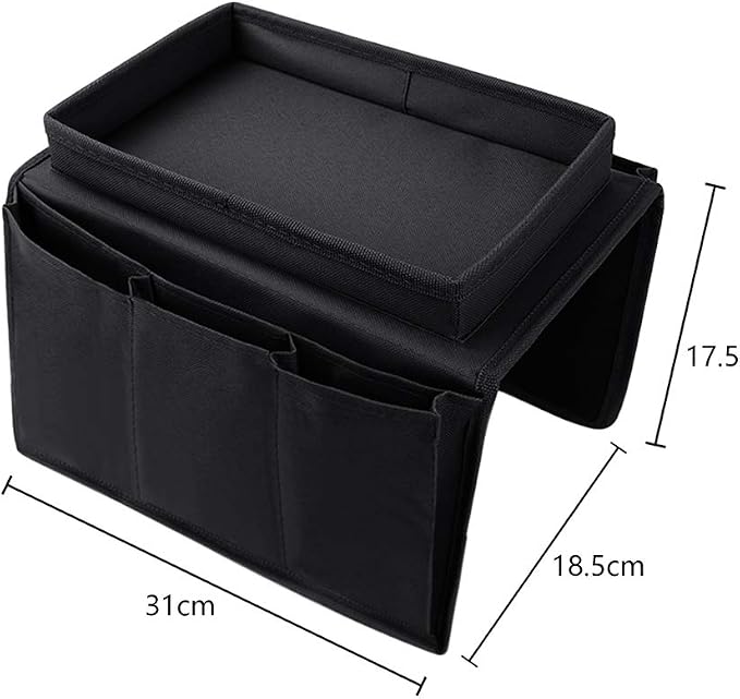 Couch Sofa Armrest Organiser Arm Chair Caddy Bedside Storage Pocket - Image 2