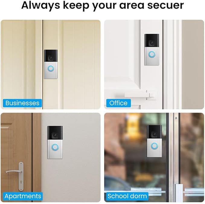No-Drill Adhesive Mount for Ring Video Doorbell, Doorbell Bracket for Home Apartments Office (for Ring Video Doorbell 4, Battery Doorbell Plus/Pro)