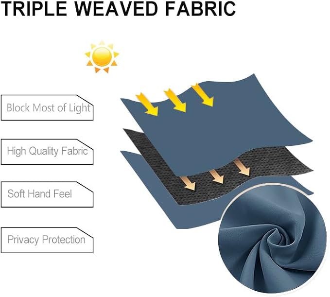 DWCN Blackout Curtains for Bedroom - Image 4