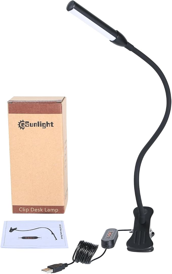 Clip on Reading Lamp, Clip Light, Warm & Daylight & White Light 3 Colors - Image 9