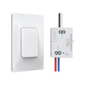 Thinkbee Self-Powered Wireless Light Switch and Receiver Kit, Kinetic Remote Control Wall Switch for Lights LED Lamps Ceiling Lighting Fixture Fans No Battery No WiFi Needed