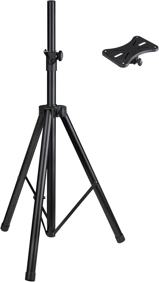 Howonder Speakers Stands,PA Speaker Stand,Speaker Tripod Stand,Adjustable Height from 40 to 66 Inches,Hold up to 110lbs,HD-100 (1 Packs,Black)