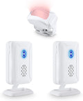KCMYTONER Wireless Motion Sensor Detector Security Alarm Chime, Motion Sensor Doorbell, Door Chime for Business Entry, Shop Store Office Home Front Door Entry, 2 Receiver 1 Motion Sensor