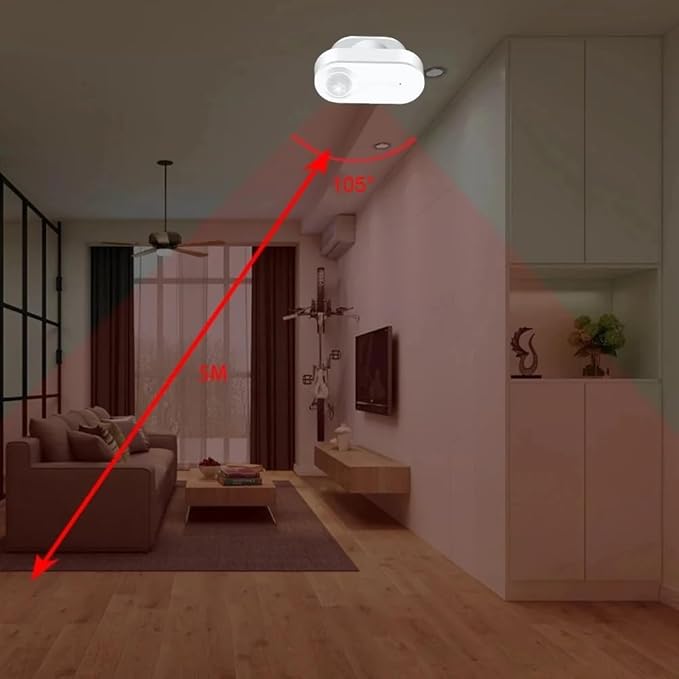 Haozee Smart Motion Sensor, Zigbee PIR Motion Sensor with Illumination, High Sensitivity, Real-time Detection, Zigbee Hub Required, Supports Home Assistant, Zigbee2MQTT
