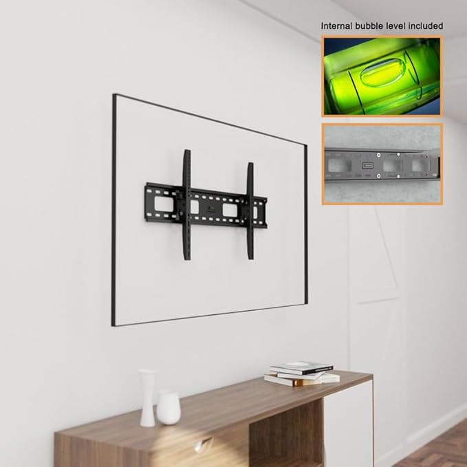 Ultra Slim Flat TV Wall Mount Bracket for Samsung QMB-T Series 55" Class 4K UHD Commercial Monitor - QM55B-T - Low 1.4" Profile Design, Heavy Duty Steel, Flush to Wall, Simple Install