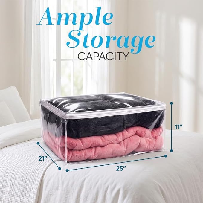 Handy Laundry Comforter Storage Bag – Large 90L Clear Zippered Organizer - Image 2
