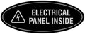 Signs ByLITA Oval Electrical Panel Inside Sign (Black/Silver) - Medium 2 Pack