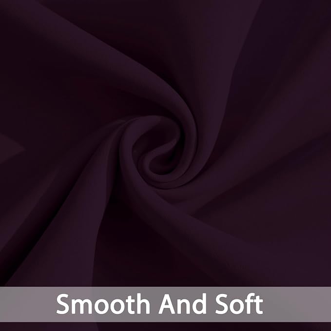 Yakamok Blackout Curtains 38x84 inch Dark Purple Thermal Drapes-Bedroom | 2 - Image 10