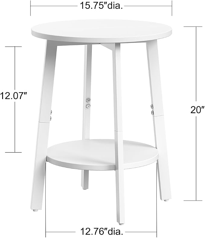 sthmec Side Table, Small Round End Table - Image 3