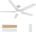 SODSEA Ceiling Fans with Lights, 52 inch White Ceiling Fan with Light and Remote Control, Reversible, 3CCT, Dimmable, Noiseless, Small Ceiling Fan for Bedroom, Indoor/Outdoor Use