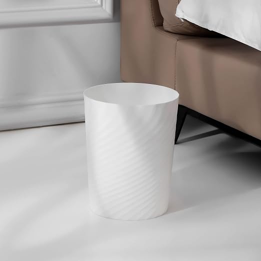 Plastic Small Bathroom Trash Can Wastebasket Garbage Can, 2 Pack | Sturdy-Easy - Image 2
