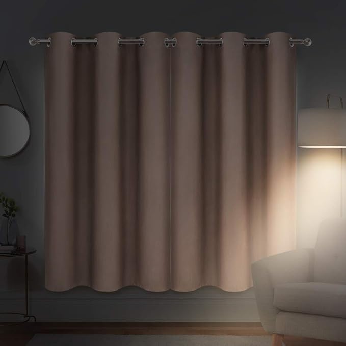 Diraysid Cappuccino Grommet Blackout Curtains - Image 7