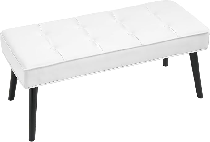 LOULENS Entryway Bench, Button Tufted, Upholstered Bench by LOULENS