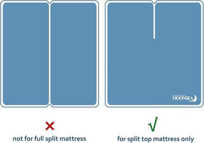 Waterproof Split Top King Mattress Pad Protector for Adjustable Bed, 34" Top Split from Head, Noiseless, Soft Padded Matress Protector