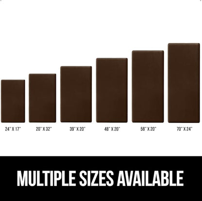 GORILLA GRIP Comfortable Cushioned Kitchen Mats for Floor, 58x20, Waterproof and Stain Resistant Soft Top, 3/4 Inch Thick Ergonomic Standing Desk Anti Fatigue Mat, Foam Supports Ankles and Feet, Brown