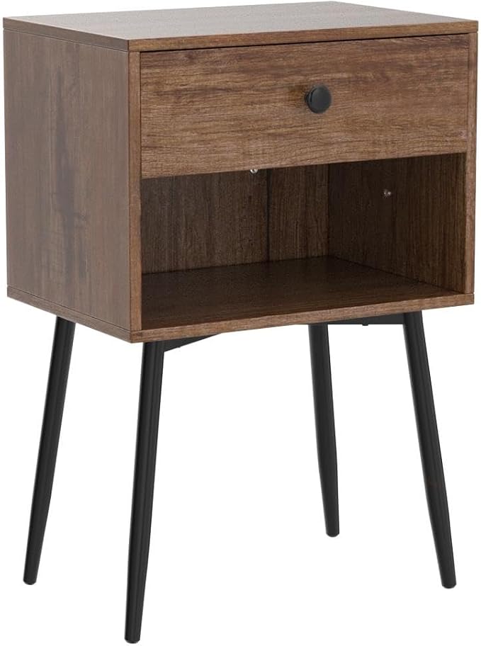 VECELO Nightstands Set of 2, Mid Century Modern End Bedside Table, Night Stand - Image 4