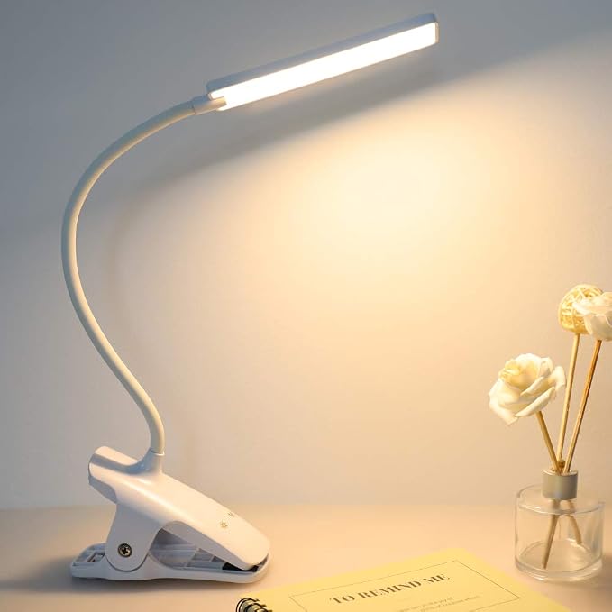 LED Reading Light with Clip USB Rechargeable Book Lights, Eye Protection 24 by DEAUNBR