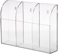 Hipiwe Wall Mount Remote Control Holder Acrylic Media Organizer, 3 Slots | by Hipiwe